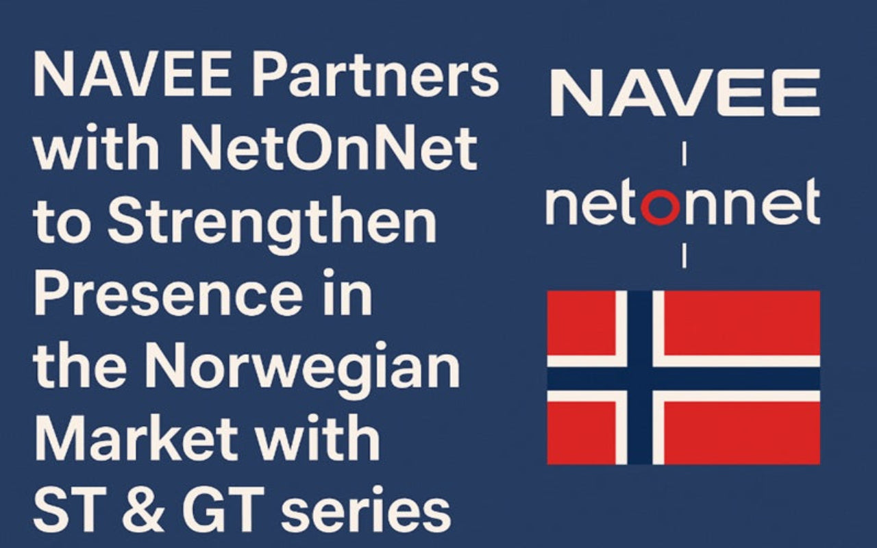 NAVEE samarbetar med NetOnNet för att stärka sin närvaro på den norska marknaden med ST- och GT-serien